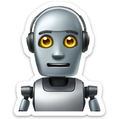 call center robot looks like robot sticker
