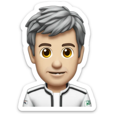 Toto Wolff avec des boutons qui pleure sticker