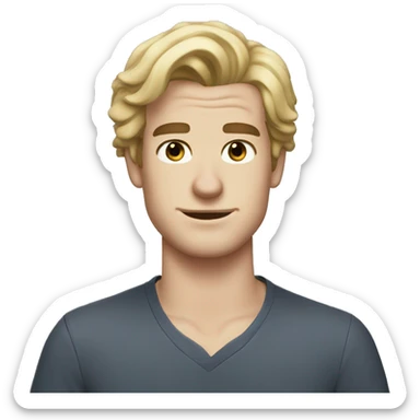 andrew garfield with blonde hair sticker