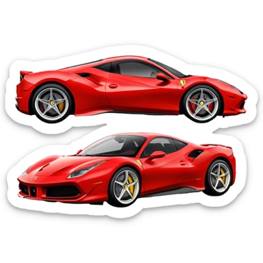 Ferrari 488 GTB - Ferrari (Model Year: 2020) (Iconic colour: Red) sticker