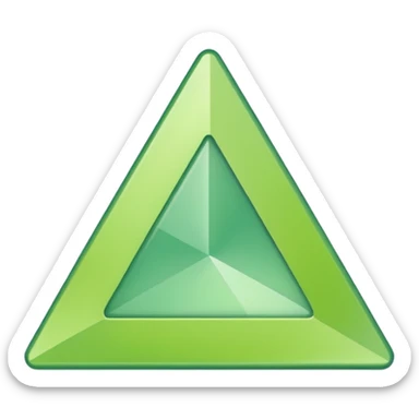 Light green triangle sticker
