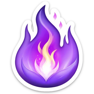 Violet fire sticker