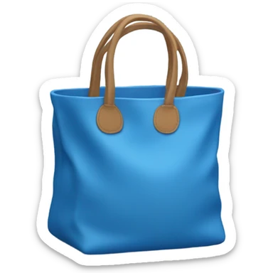 Blue tote bag sticker