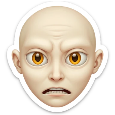 Devious face sticker