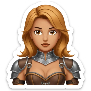 female armor corset leather top sticker