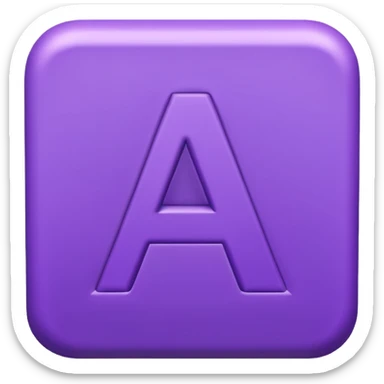 purple letter a sticker