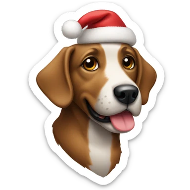 Christmas dog sticker