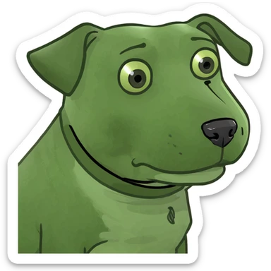 Sad Dog sticker