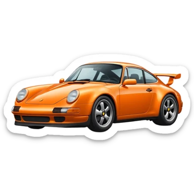 orange porshe sticker