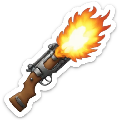 weapon fire sticker