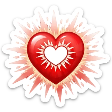 heart exploding with love sticker