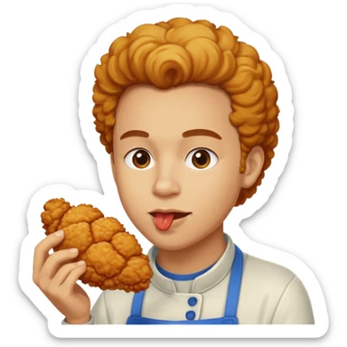 Fried chicken eating  sticker