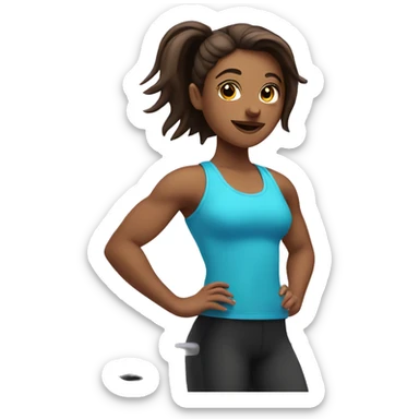 Cute gym girlie sticker
