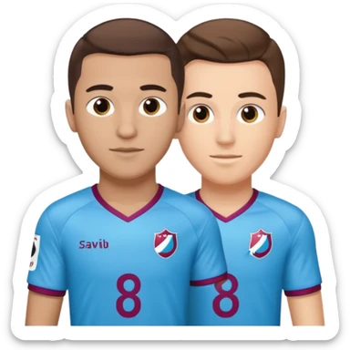 I want you to draw me a Trabzonspor player and a football player named SAVIÇ. sticker