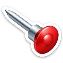 red push pin sticker