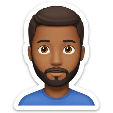 bearded black teenage sticker