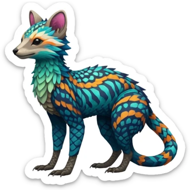 Modern Realistic Rare Fantasy Vernid-Trico-species by LiLaiRa full body sticker