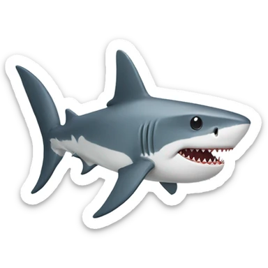 Shark with a top hat sticker