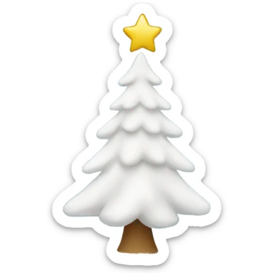 White Christmas tree sticker