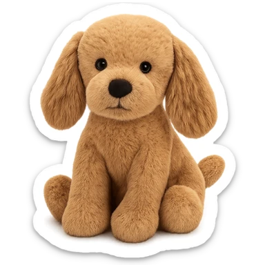 cute cocker spaniel puppy jellycat plushie sticker