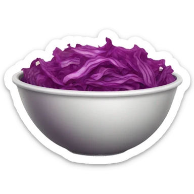 a bowl of spicy red cabbage sticker