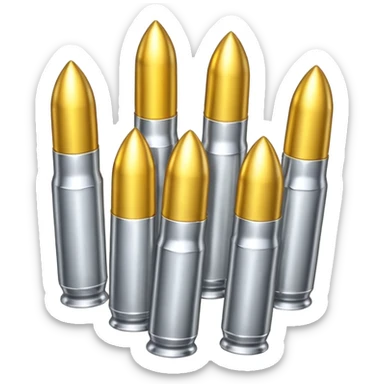 five bullets an the fith one of another color sticker