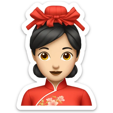 red qipao sticker