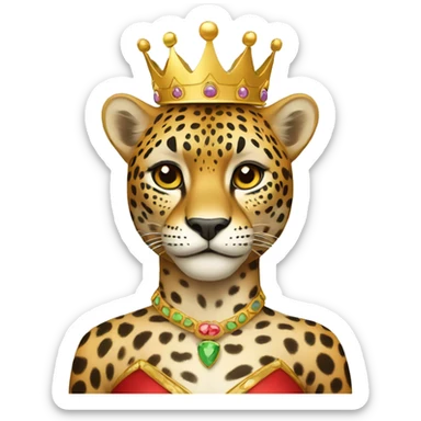 Female jaguar with crown sticker