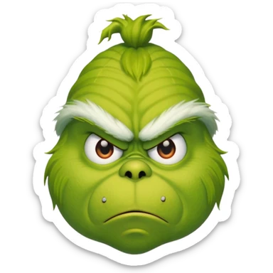the grinch face angry emoji sticker