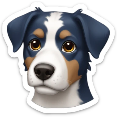 Border Colie blue merl tricolor face sticker