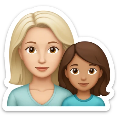 Madre blanca y hija morocha  sticker