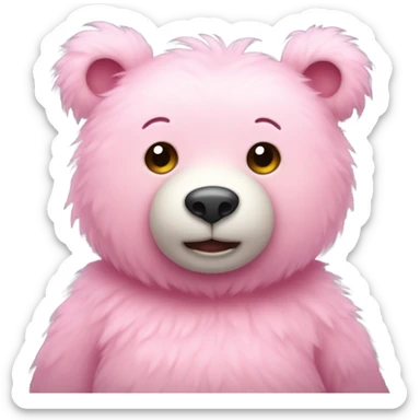 pink cute bear sticker