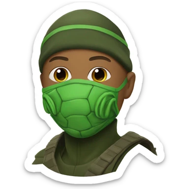 Kylian Mbappe avec un masque de tortue ninja sticker