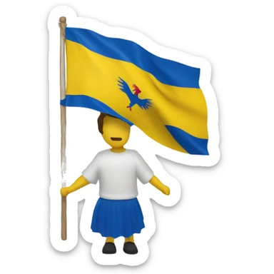 Bandera de canarias movimiento independentista sticker