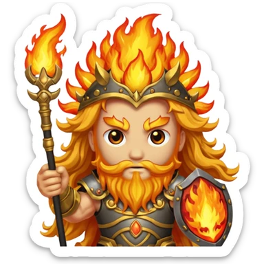 Fire god sticker