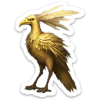 Big Bird Elder's Scrolls Boss:
Feathrax the Wise
A towering, bird-like sage with golden feathers that shimmer with an ancient glow. Feathrax is a master of wind and illusion magic, able to summon flocks of spectral birds  sticker