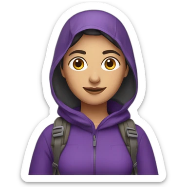 Armenian women in purple clothing with the rucksack sticker