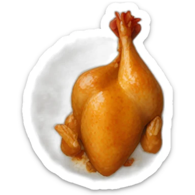 Poulet sauce coco dans une assiette avec riz sticker