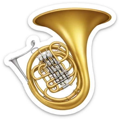 French horn sticker