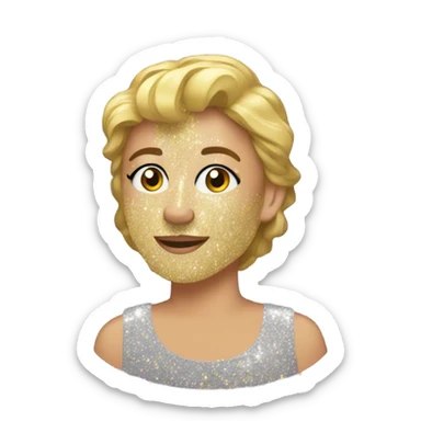 New years glitter  sticker