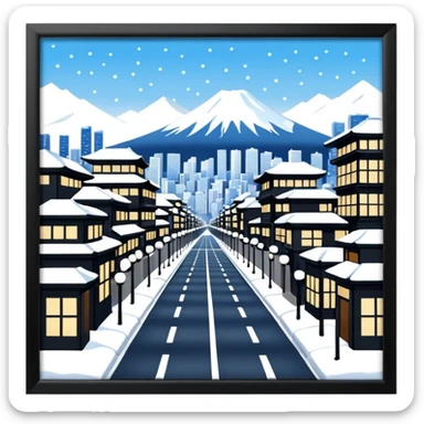 winter tokyo round picture sticker