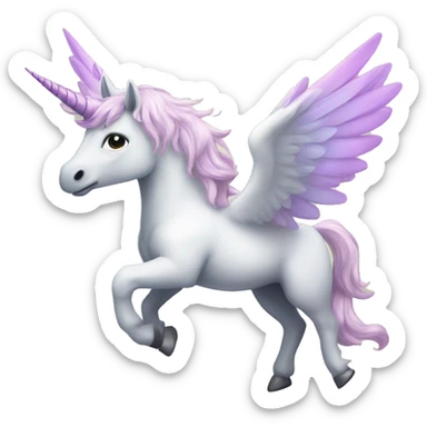 Winged unicorn sticker