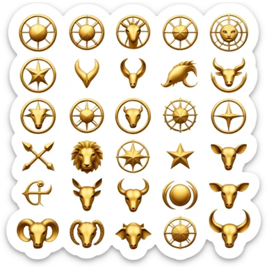 Zodiac symbols sticker