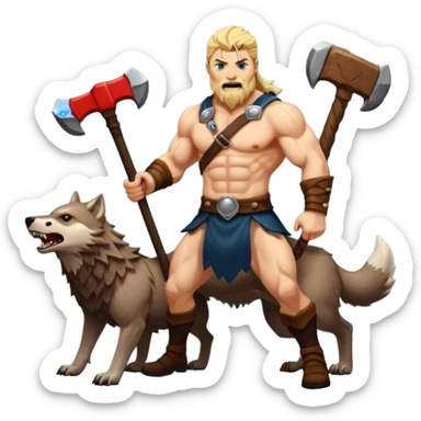 Norse Vider, who killed the Wolf Fenrir sticker