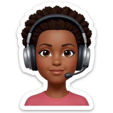 Gonemili Grace porte un  ecouteue casque sur la tête sticker