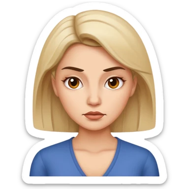 Give me an emoji of a woman looking unimpressed in a sassy way sticker