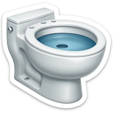 Toilet With small hairs in the water sticker