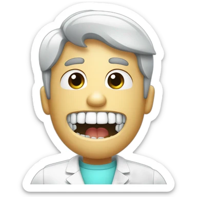 dentista quitando dientes sticker