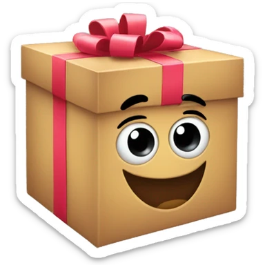 funny giftbox sticker