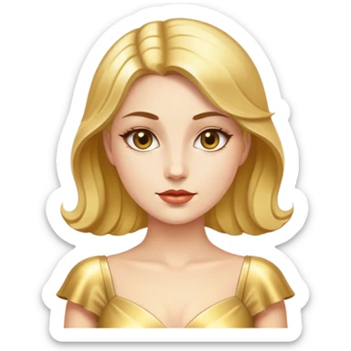 best quality blake lively in gold dress sticker